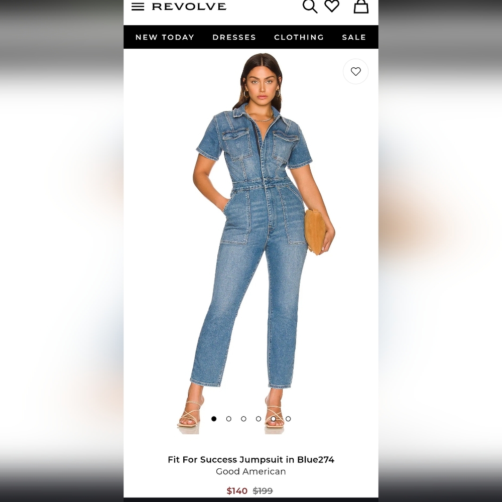 Good American Denim Blue Women's Overalls Size 3/Large
